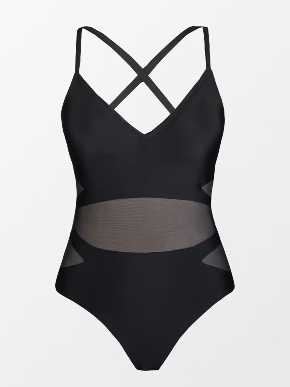 CUPSHE Mesh Tie Back Swimsuit